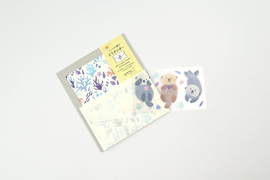 Midori Mini Letter Set with Stickers - For You - Otter