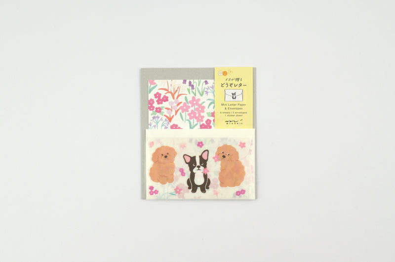 Midori Mini Letter Set with Stickers - For You - Dog
