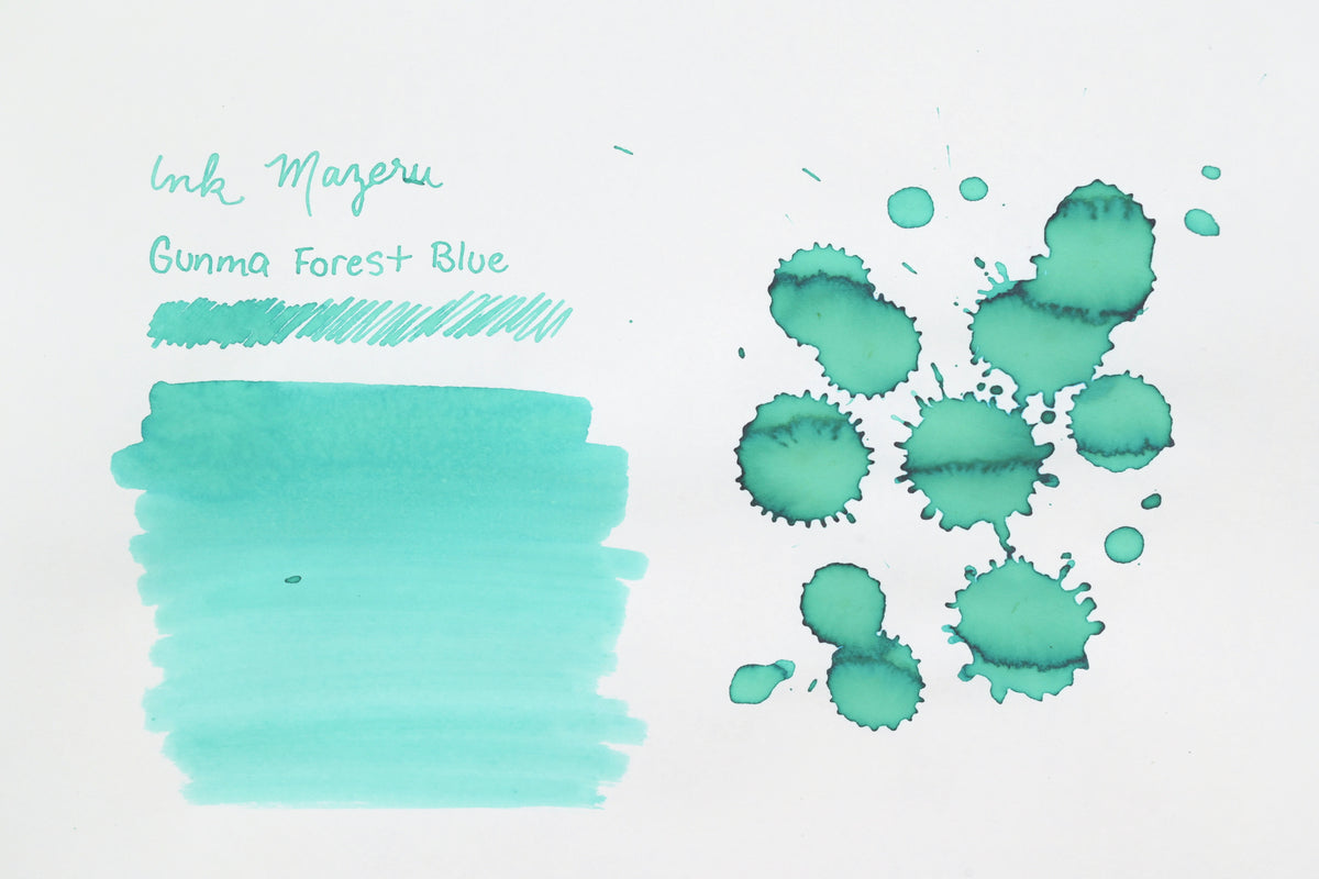 Ink Mazeru Ink Bottle - Gunma Forest Blue - 18 mL