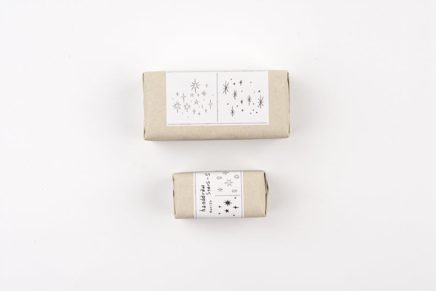 LCN Wooden Rubber Stamp - Hand Draw Stars