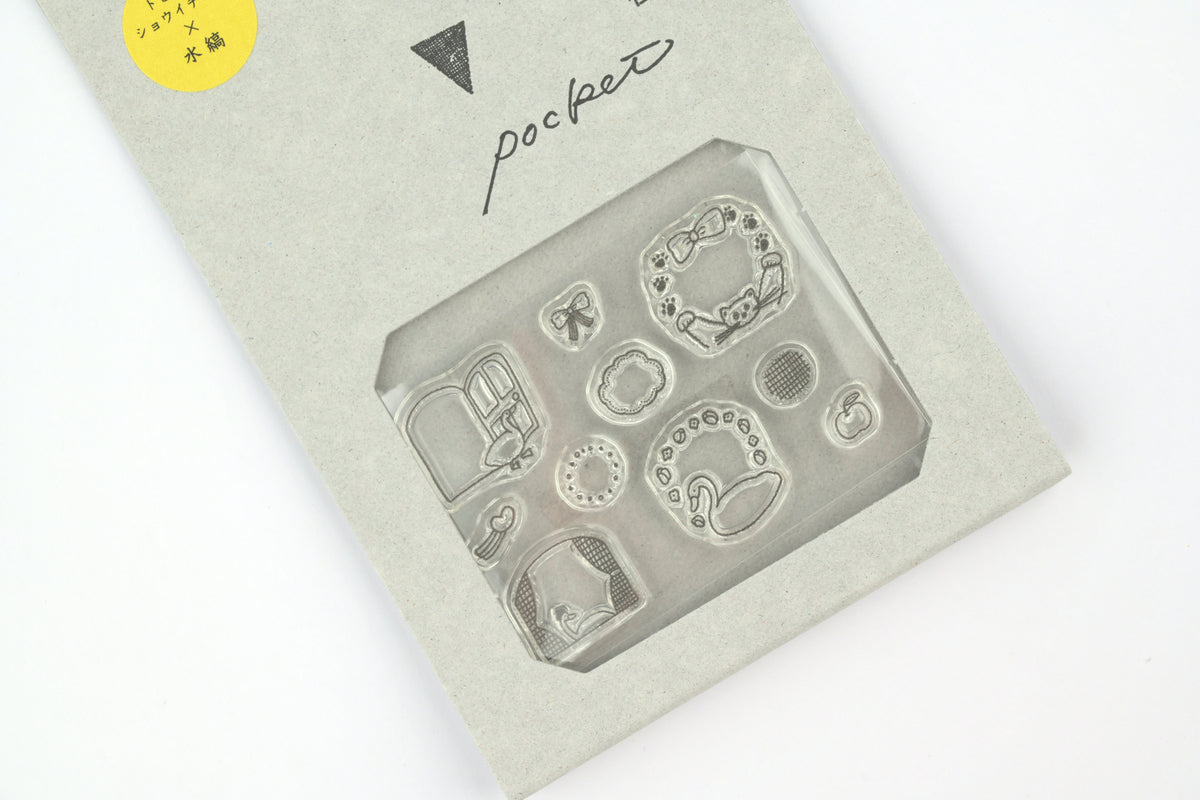 Mizushima x Tobimatsu Shoichiro JIZAI Clear Stamps - POCKET - Frame Animals