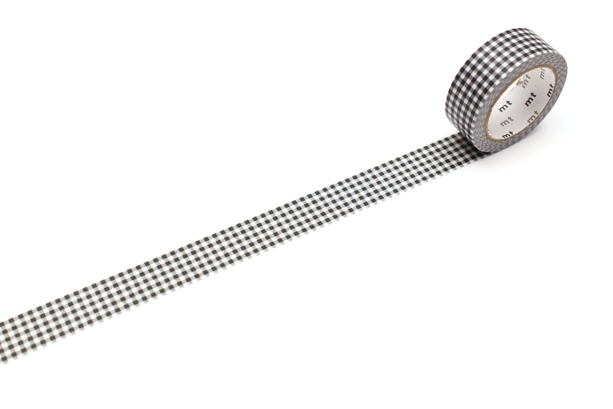 mt Washi Tape - basic - Delicate Checkered Black