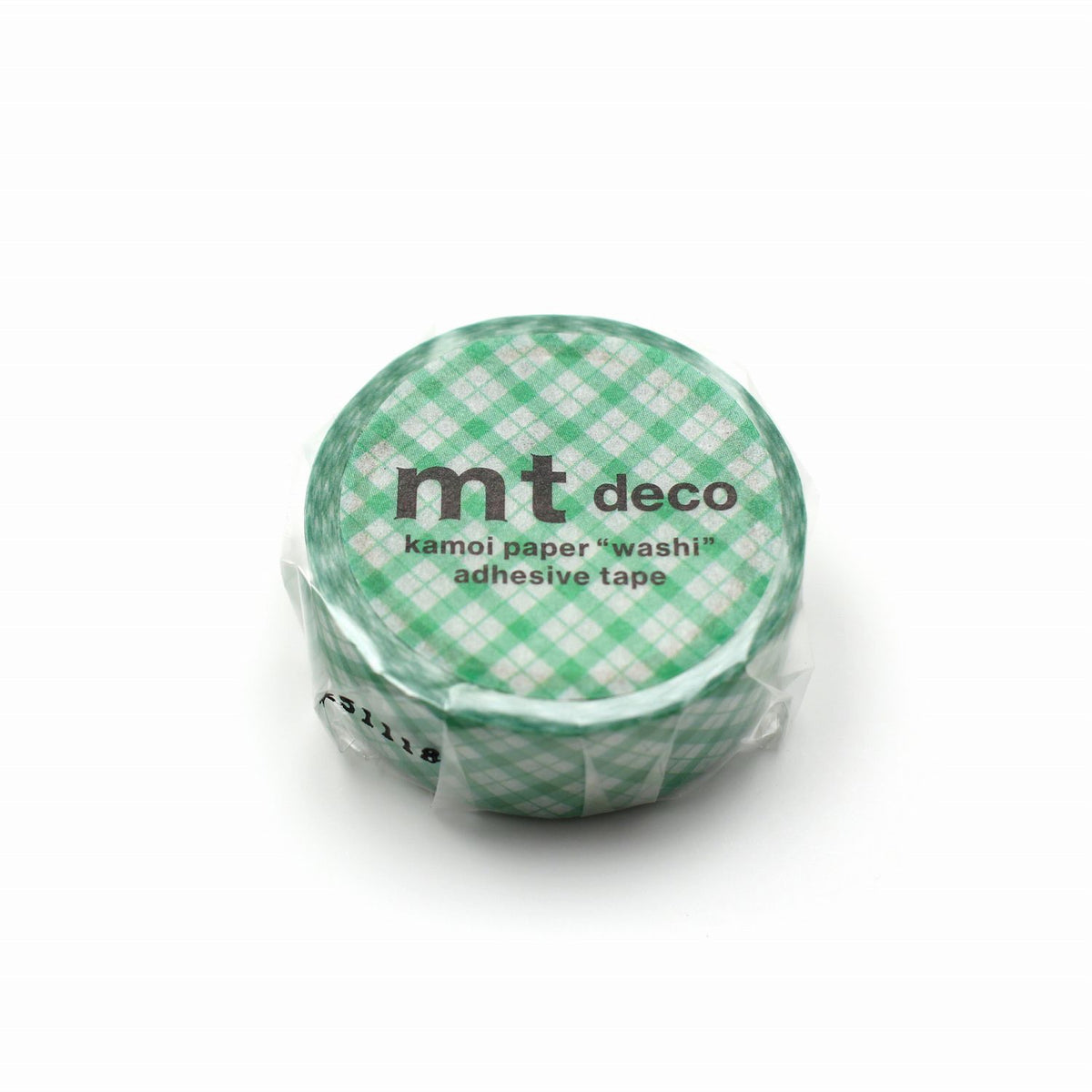 mt Washi Tape - Deco - Overlapping Fine Gingham Check - Green