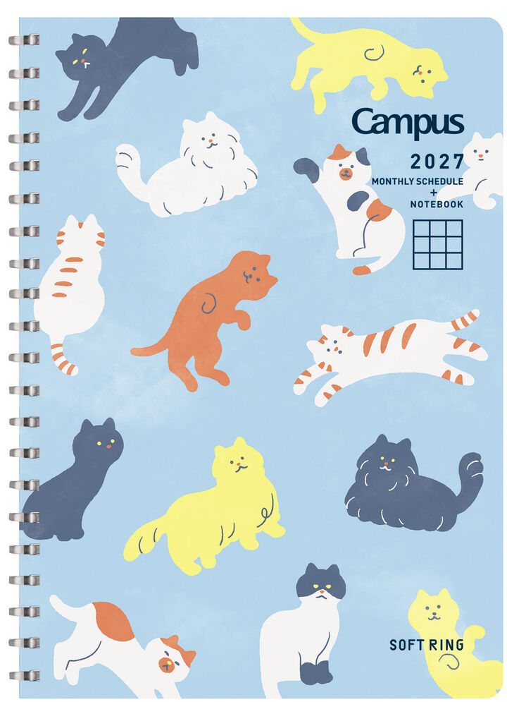Kokuyo Campus Soft Ring Diary 2027 - B6 - Cat - Limited Edition (Coming Soon)