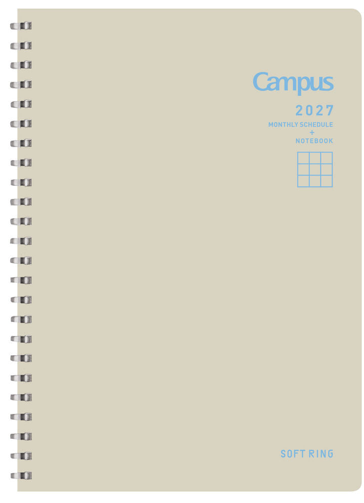 Kokuyo Campus Soft Ring Diary 2027 - A5 - Beige (Coming Soon)