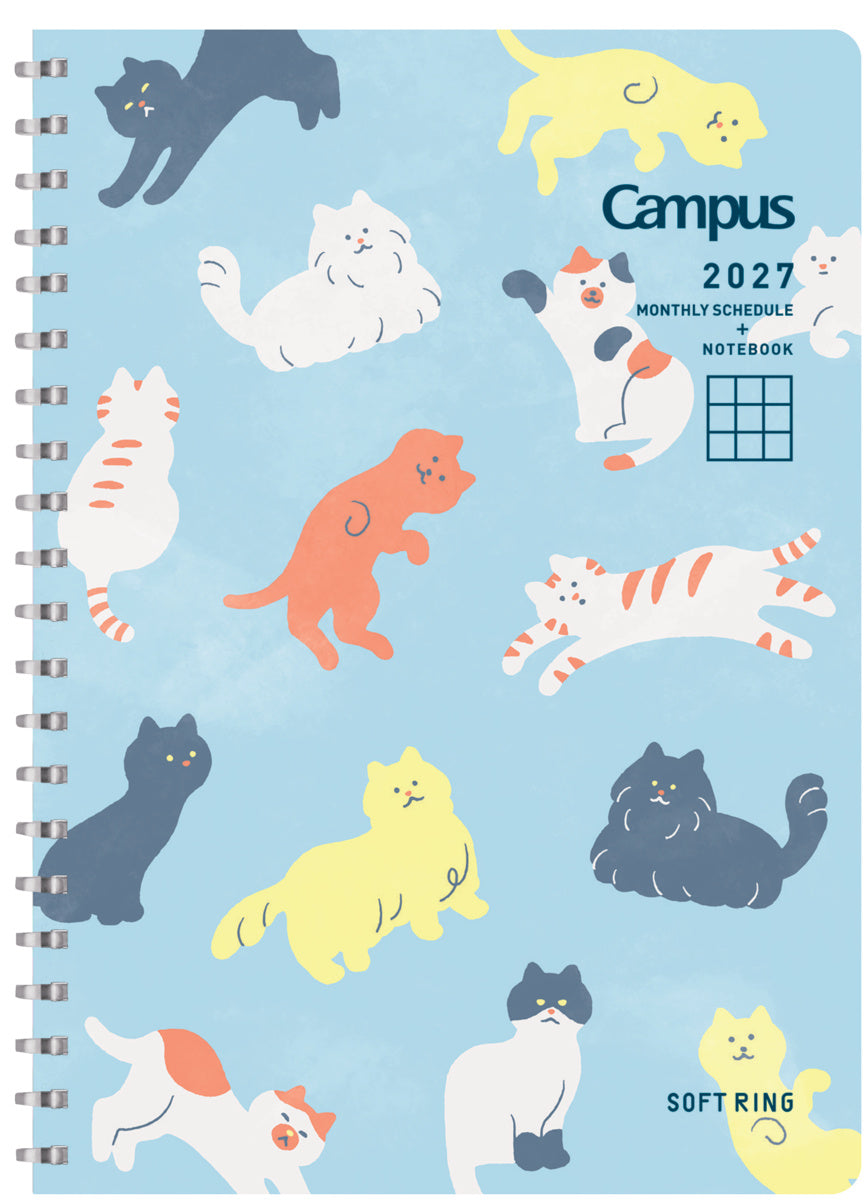 Kokuyo Campus Soft Ring Diary 2027 - A5 - Cat - Limited Edition (Coming Soon)