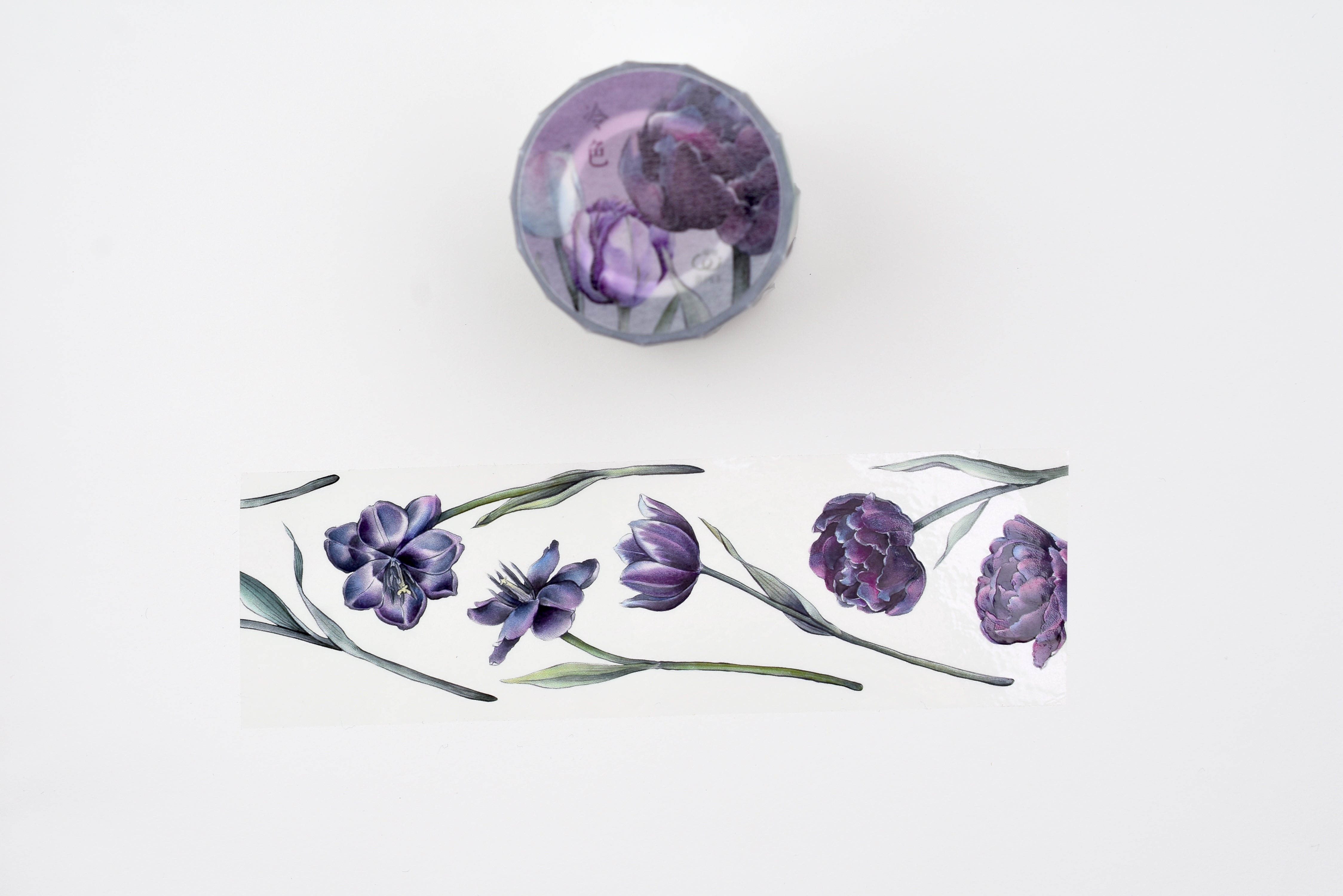 Loi Design Clear PET Tape - Cool Color Tulip