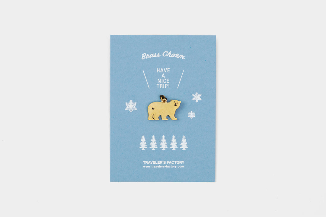 TRAVELER's Factory - Holiday Bear Brass Charm - Limited